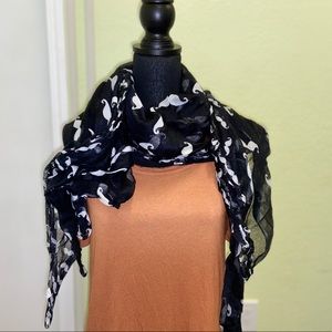 🖤🤍 black & white mustache SCARF